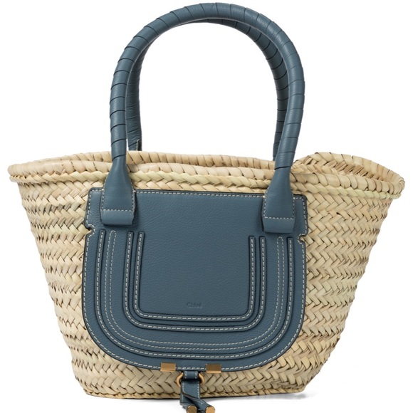 Chloe Marcie Medium raffia basket bag - Picture 2 of 6
